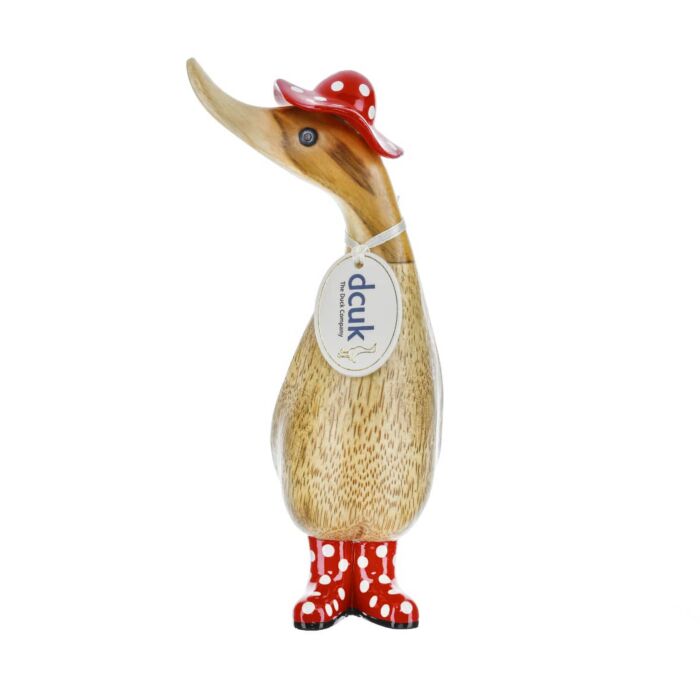 DCUK Spotty Hat and Boots Duckling - Red